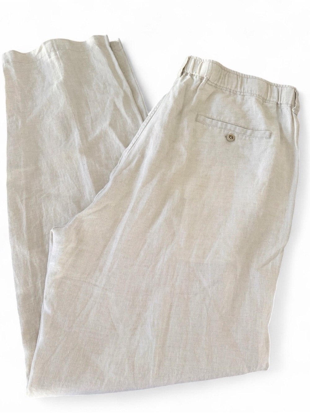 Men's Tommy Bahama Casual Drawstring Linen Pants — Cream - Picture 2 of 6